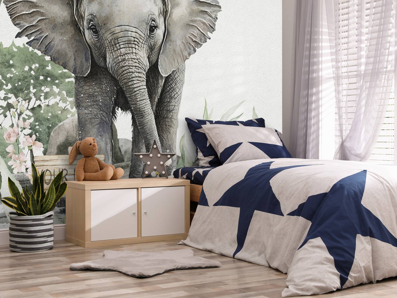 Bébé éléphant dans la jungle