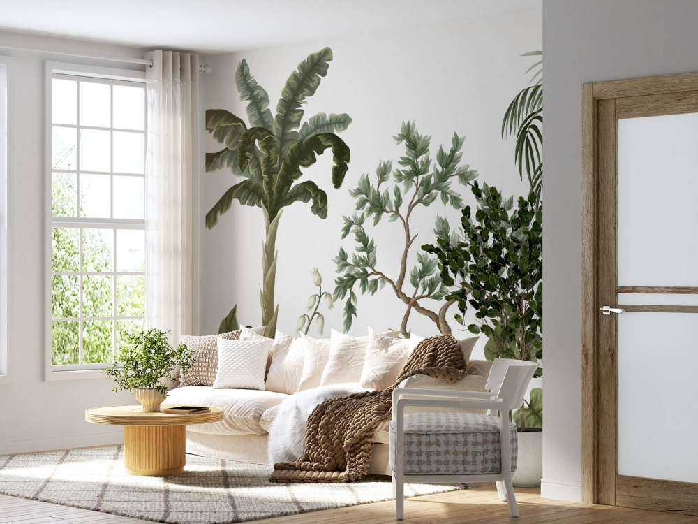 Paysage de jungle avec des palmiers