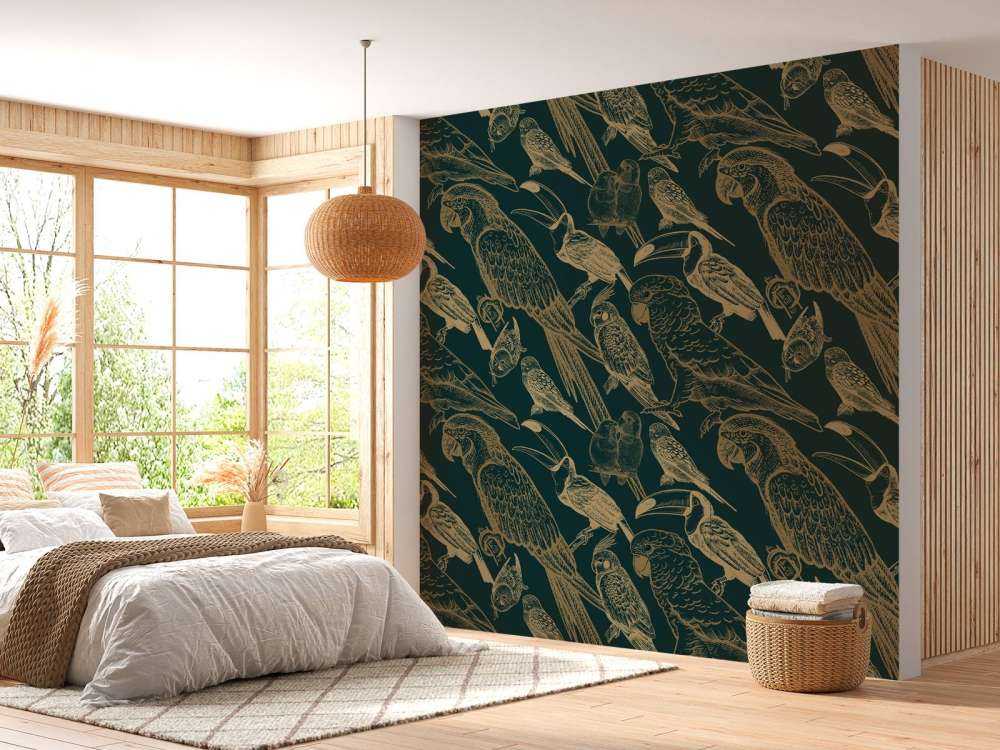 Modèle de perroquet et de toucan