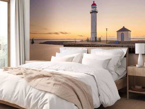Phare au coucher du soleil