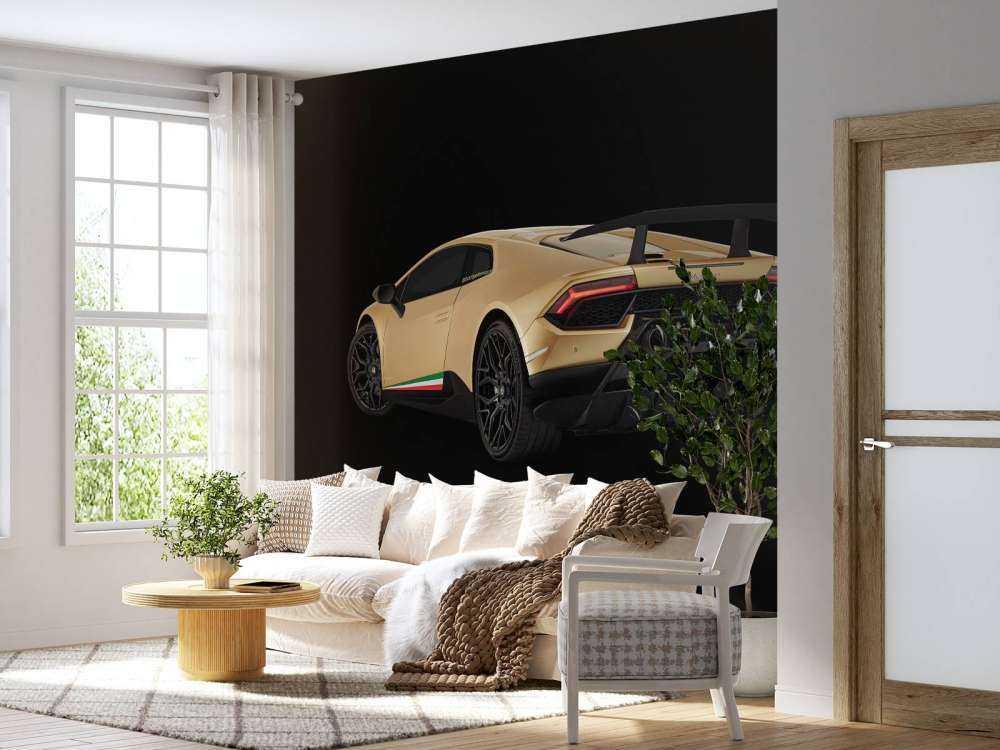 Lamborghini Huracán - Côté arrière gauche, noir
