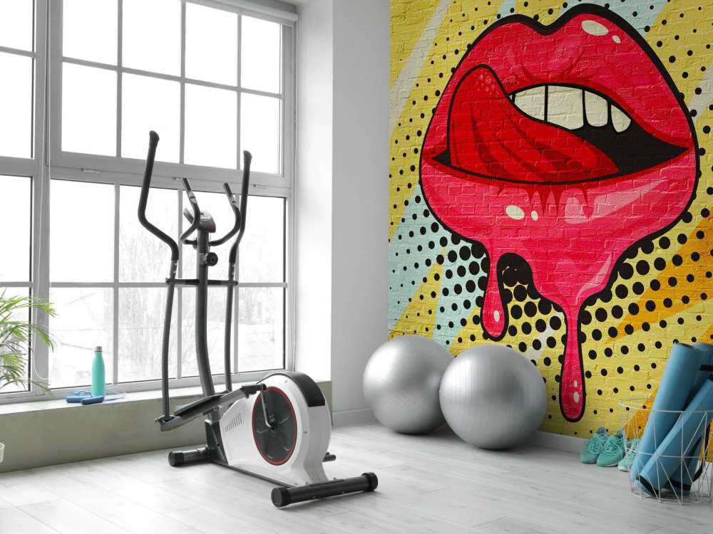 Graffiti d'une bouche