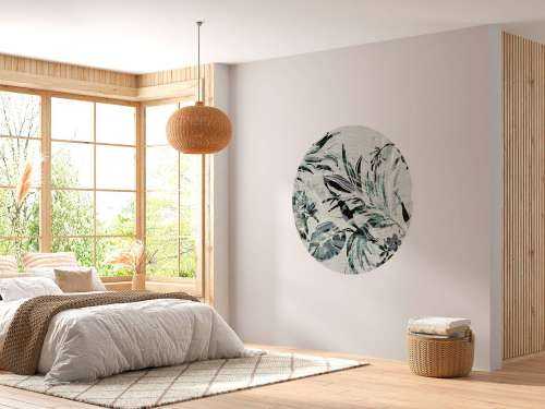 Fond floral bleu canard