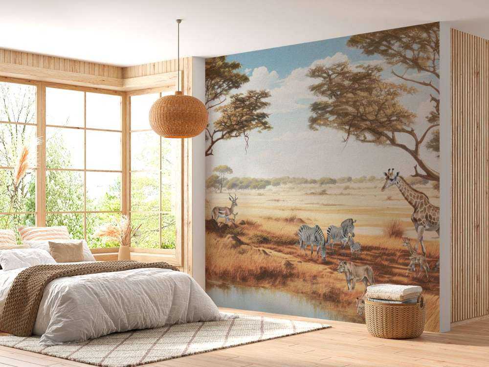 Paysage de safari en couleur