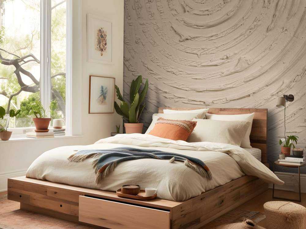 Formes et lignes courbes en taupe