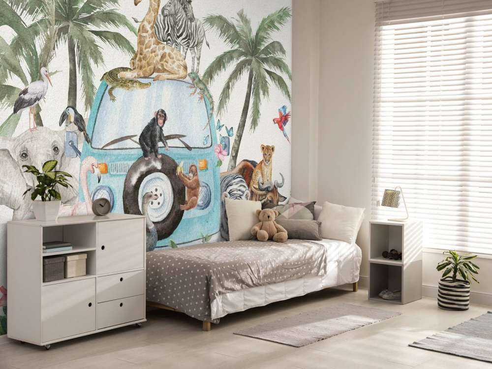 Animaux tropicaux joyeux