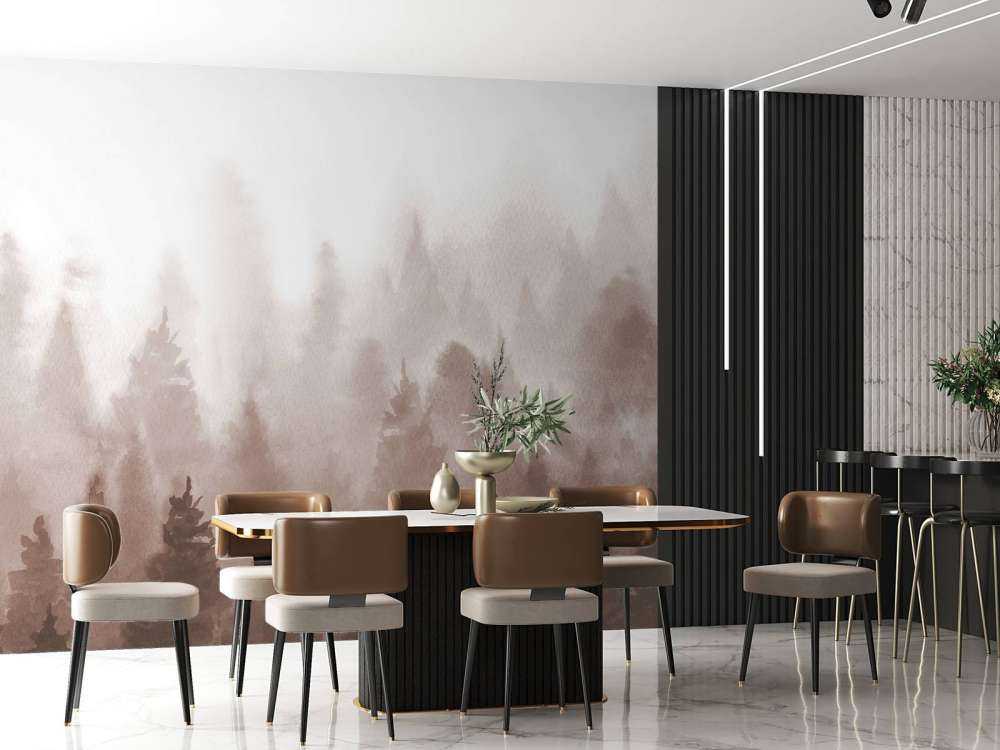 Forêt réalisée à l'aquarelle