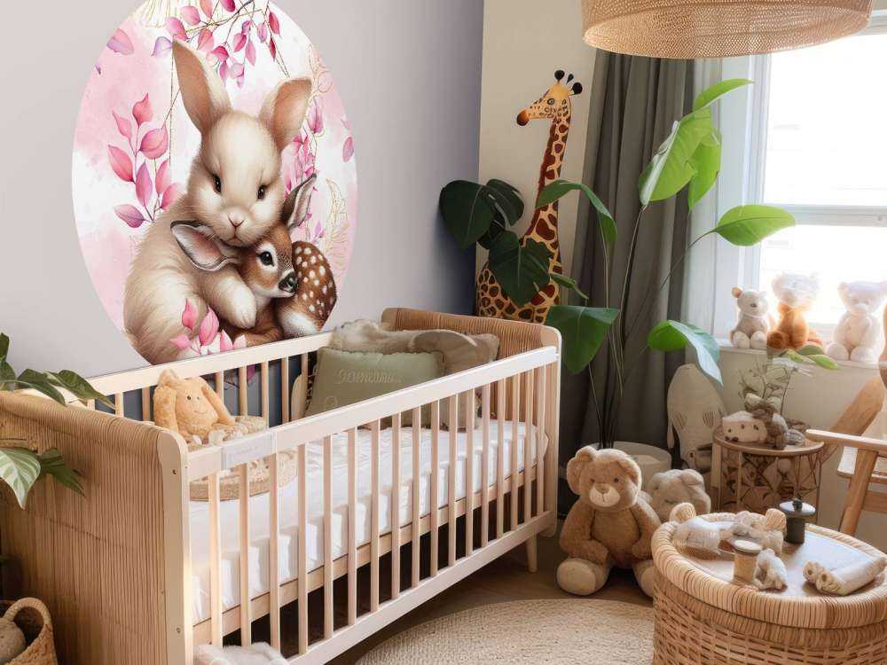 Lapin aimant et faon
