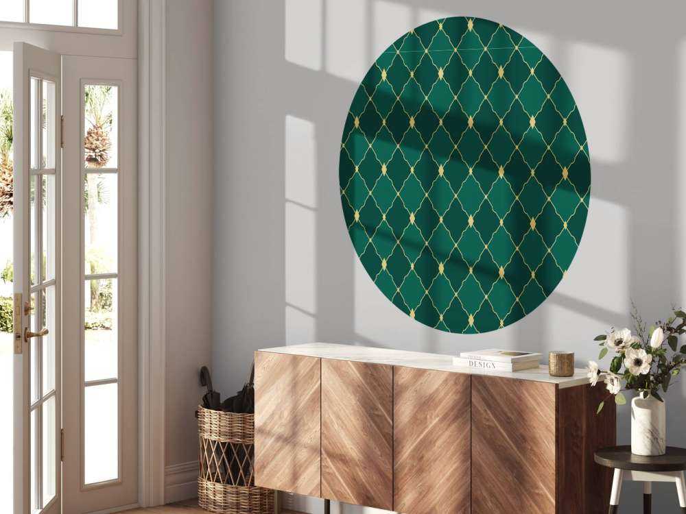 Motif losanges verts