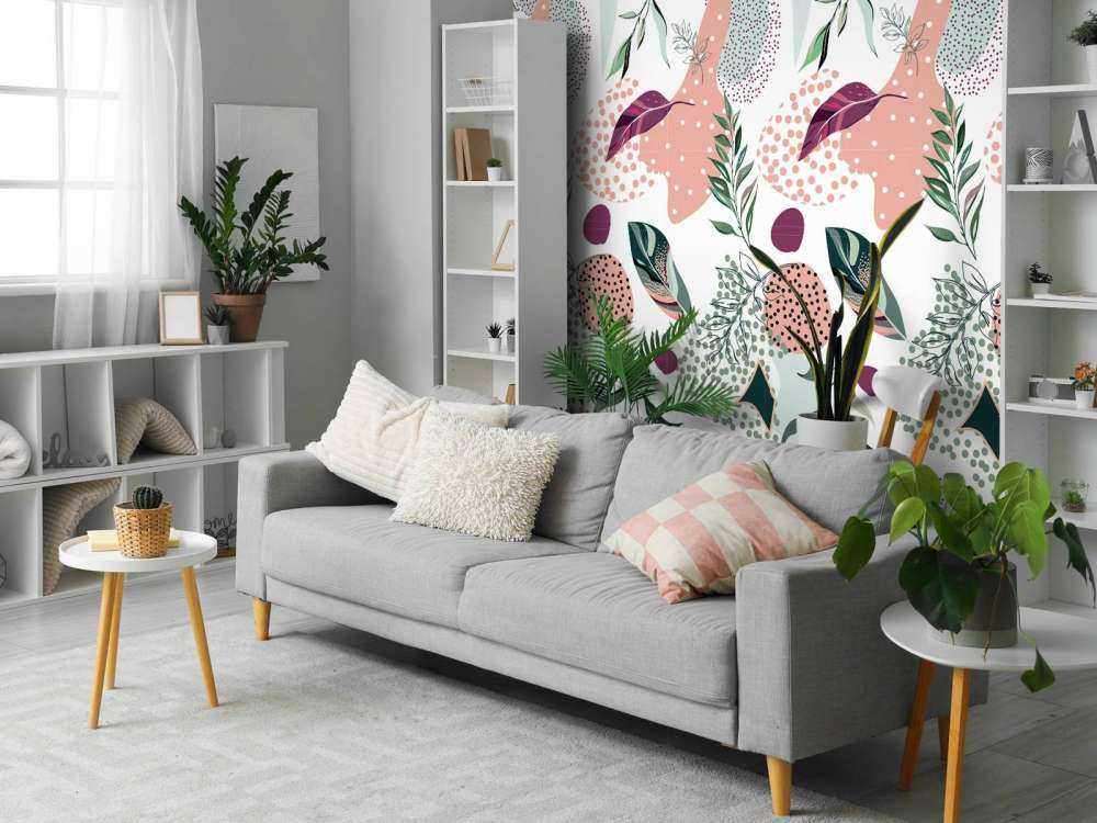 Motif Fleurs et brindilles