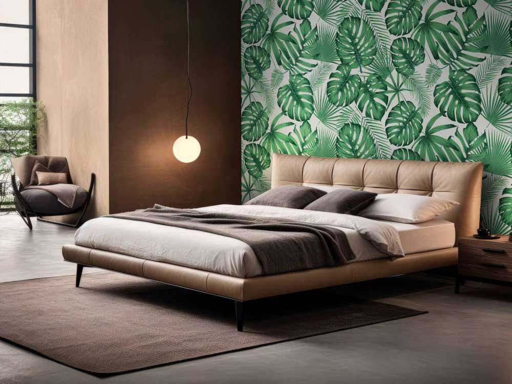 Motif Feuilles tropicales, vertes