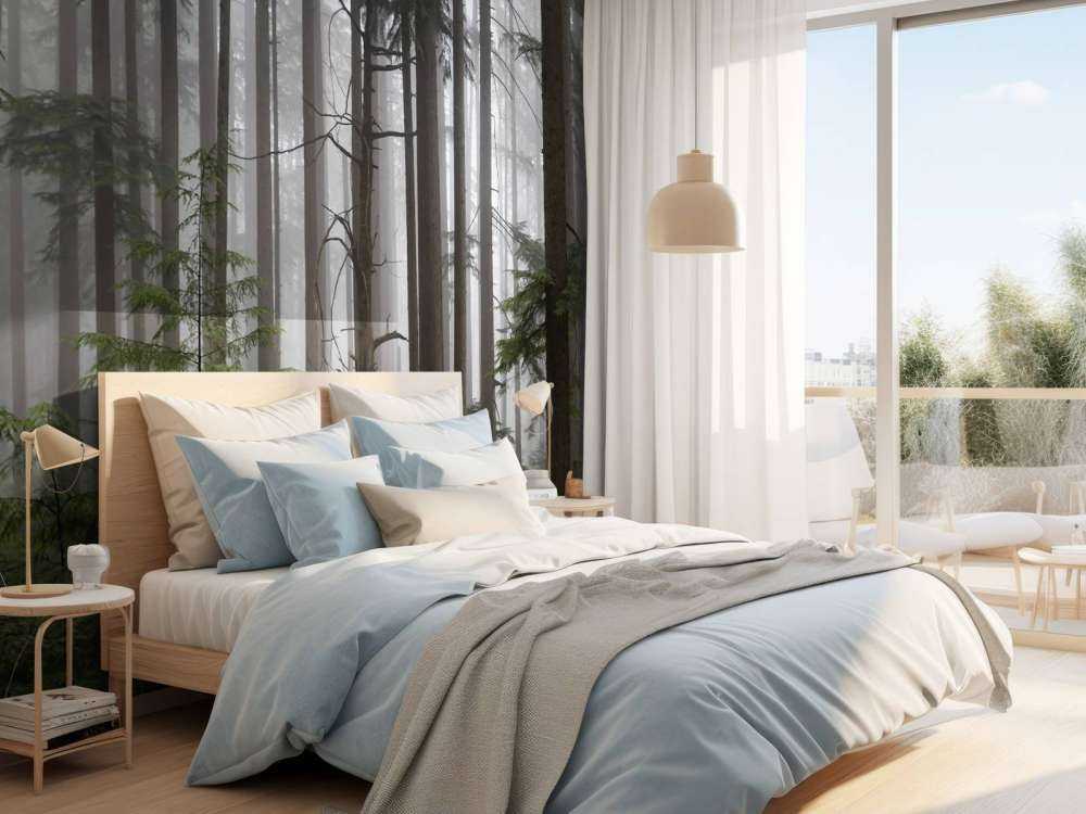 Forêt par temps de brouillard