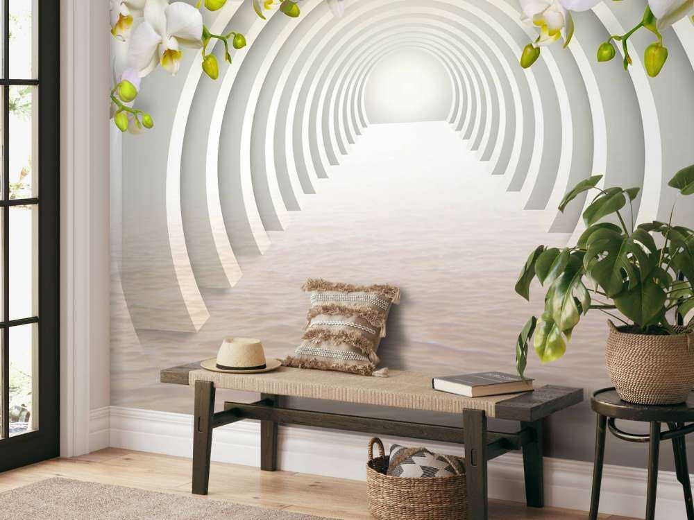 Tunnel avec orchidées