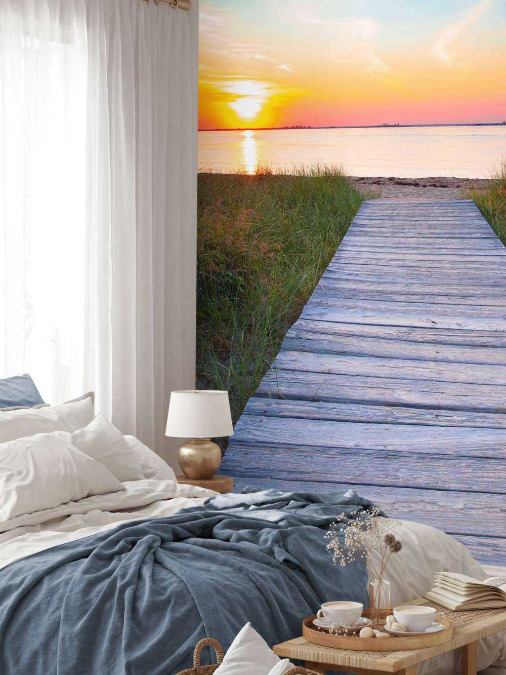 Plage et route en bois