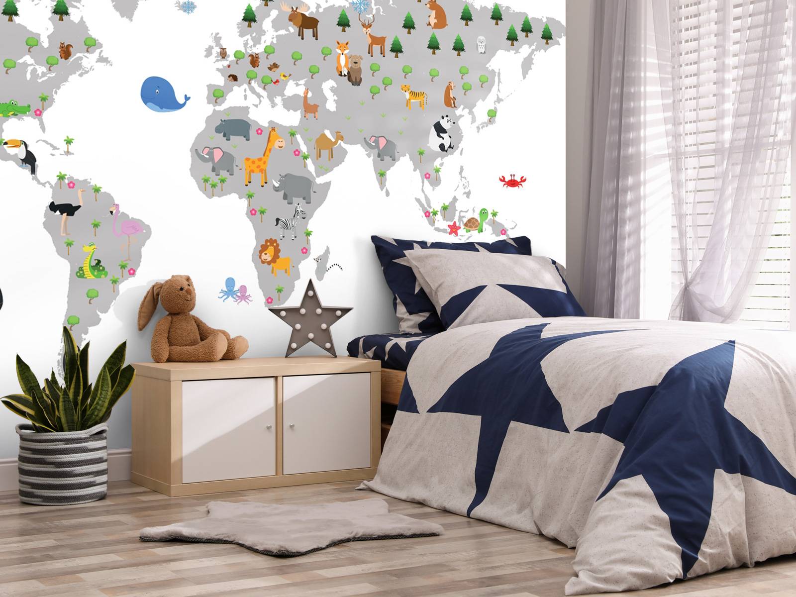 Carte du monde pour les enfants avec fond blanc