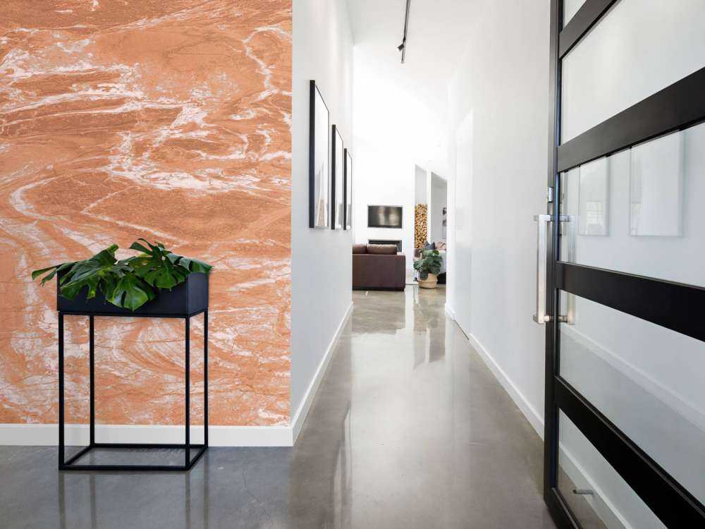 Marbre terracotta avec balayages