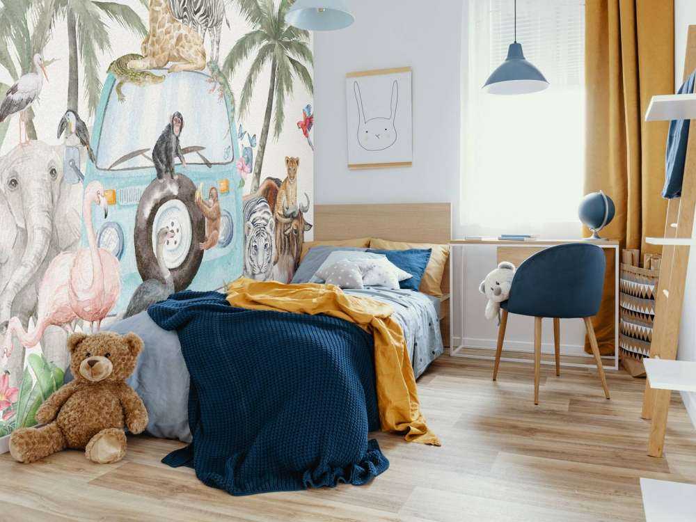 Animaux tropicaux joyeux