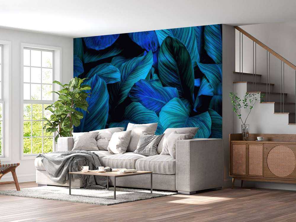 Feuilles bleues