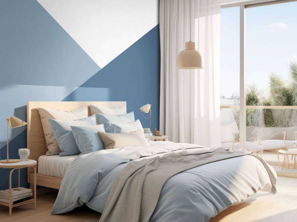 Des triangles dans les tons de bleu