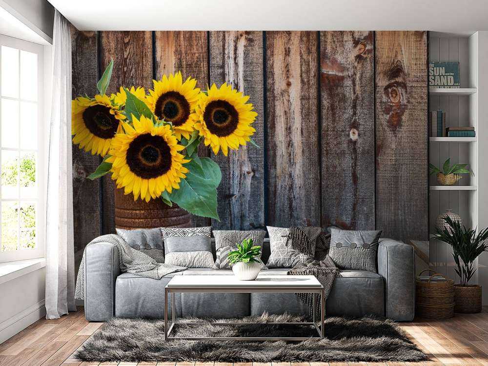 Vase avec des tournesols
