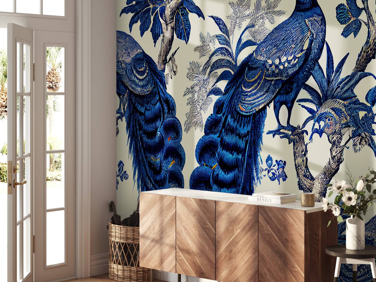 Splendeur du paon bleu royal