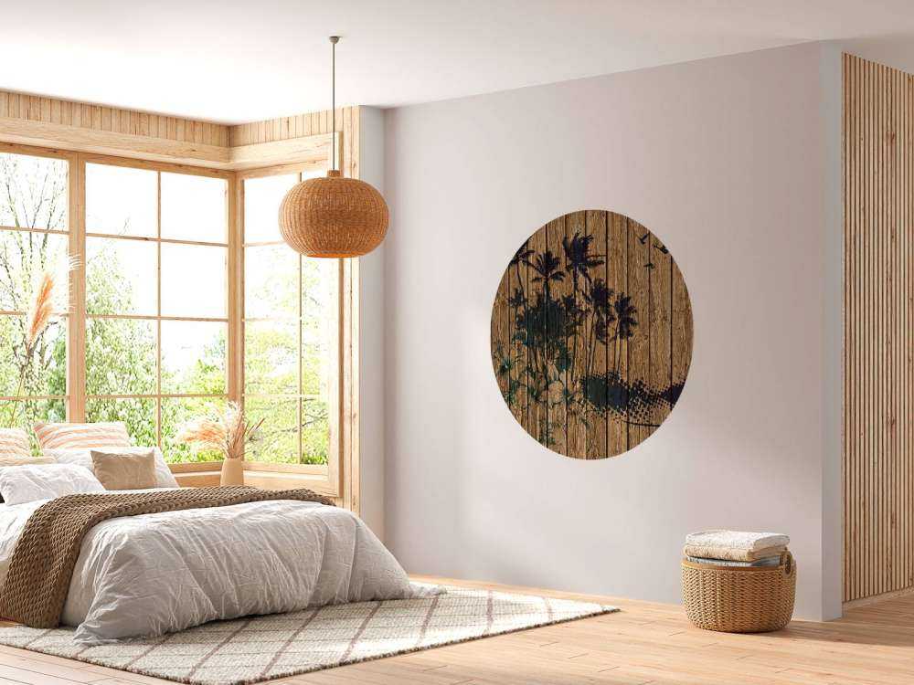 Palmiers sur bois