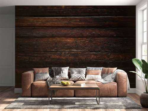 Mur en bois foncé