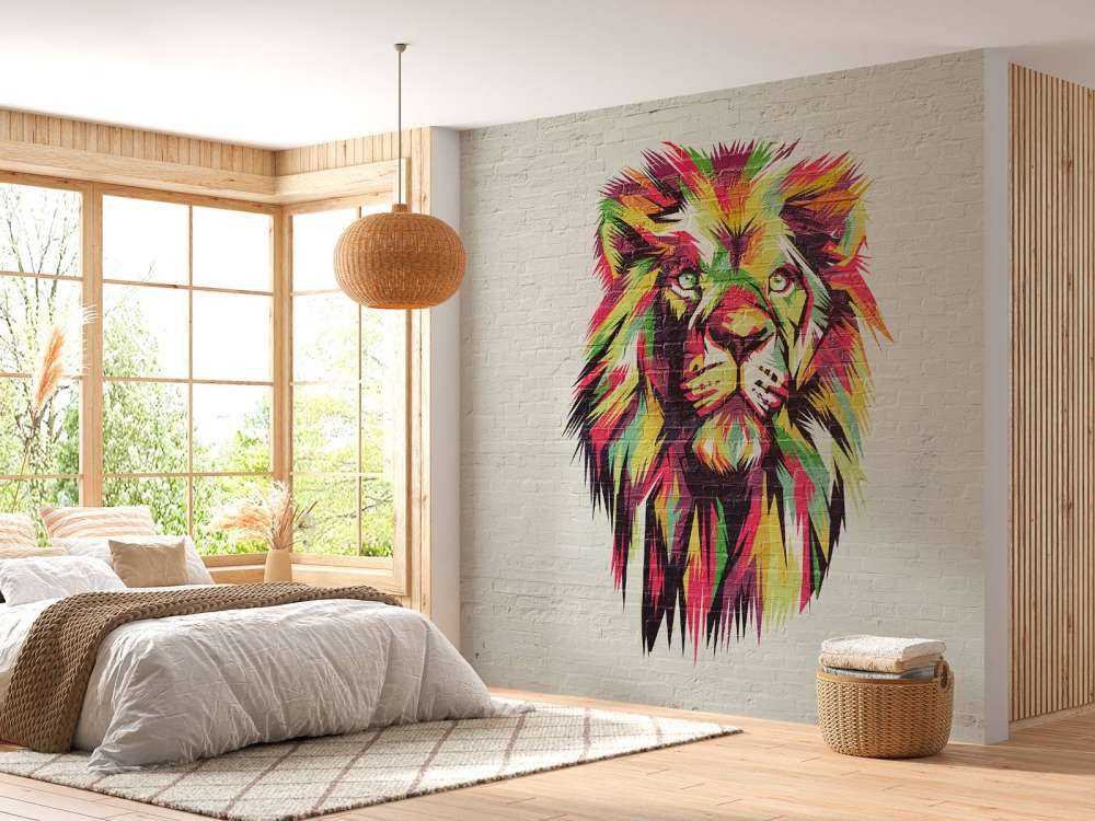 Graffiti d'un lion