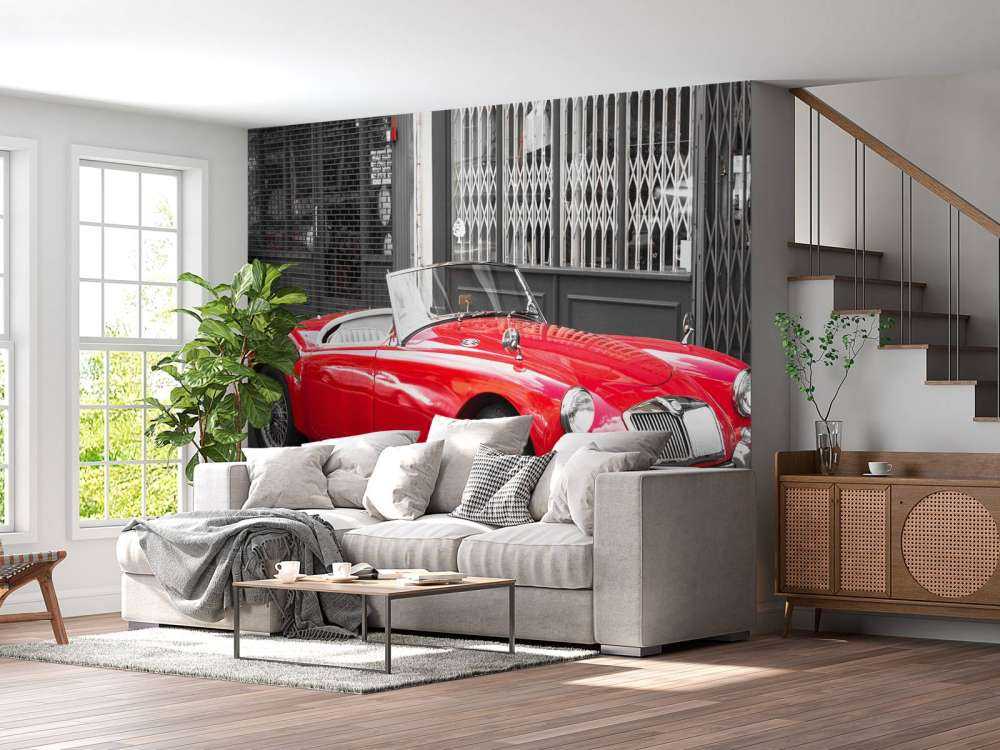 Voiture classique rouge
