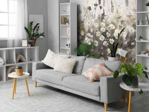 Végétation luxuriante de l'été taupe chaud