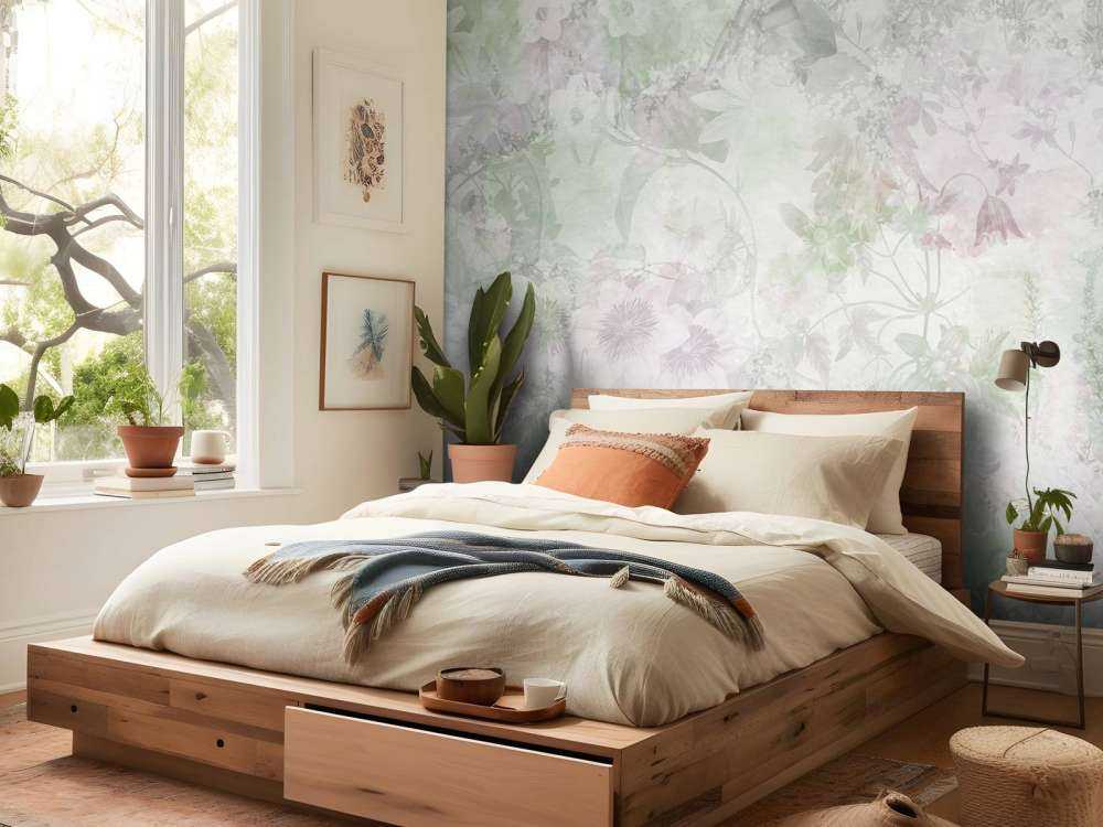 Jardin aquarelle vert
