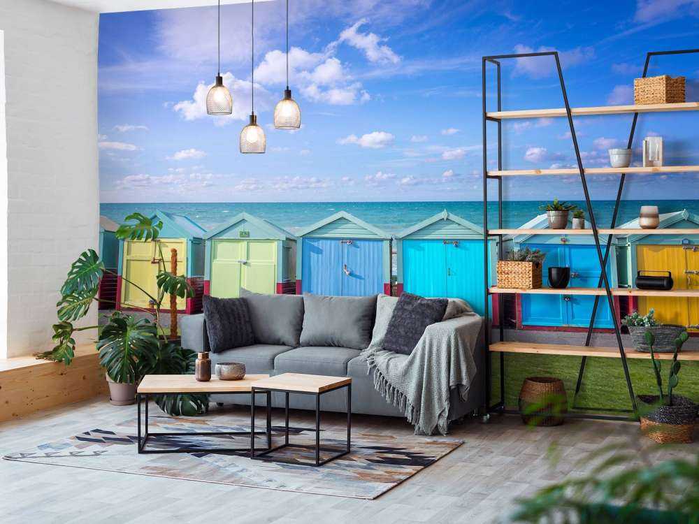 Maisons de plage colorées