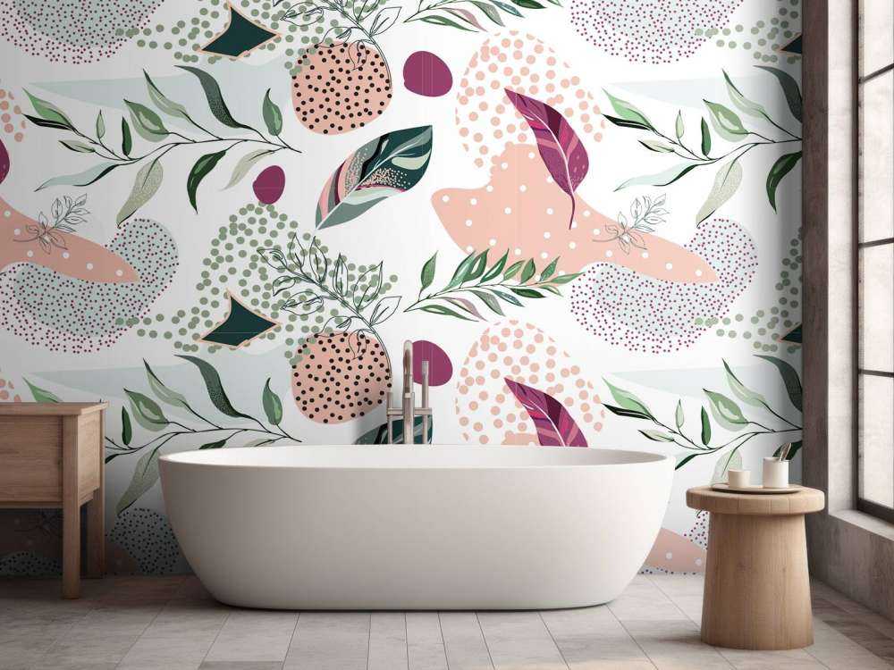 Motif Fleurs roses
