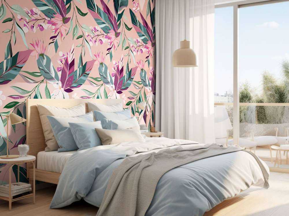 Motif Fleurs, rose