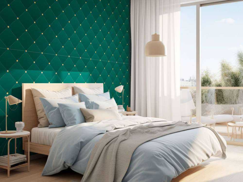 Motif chesterfield vert foncé