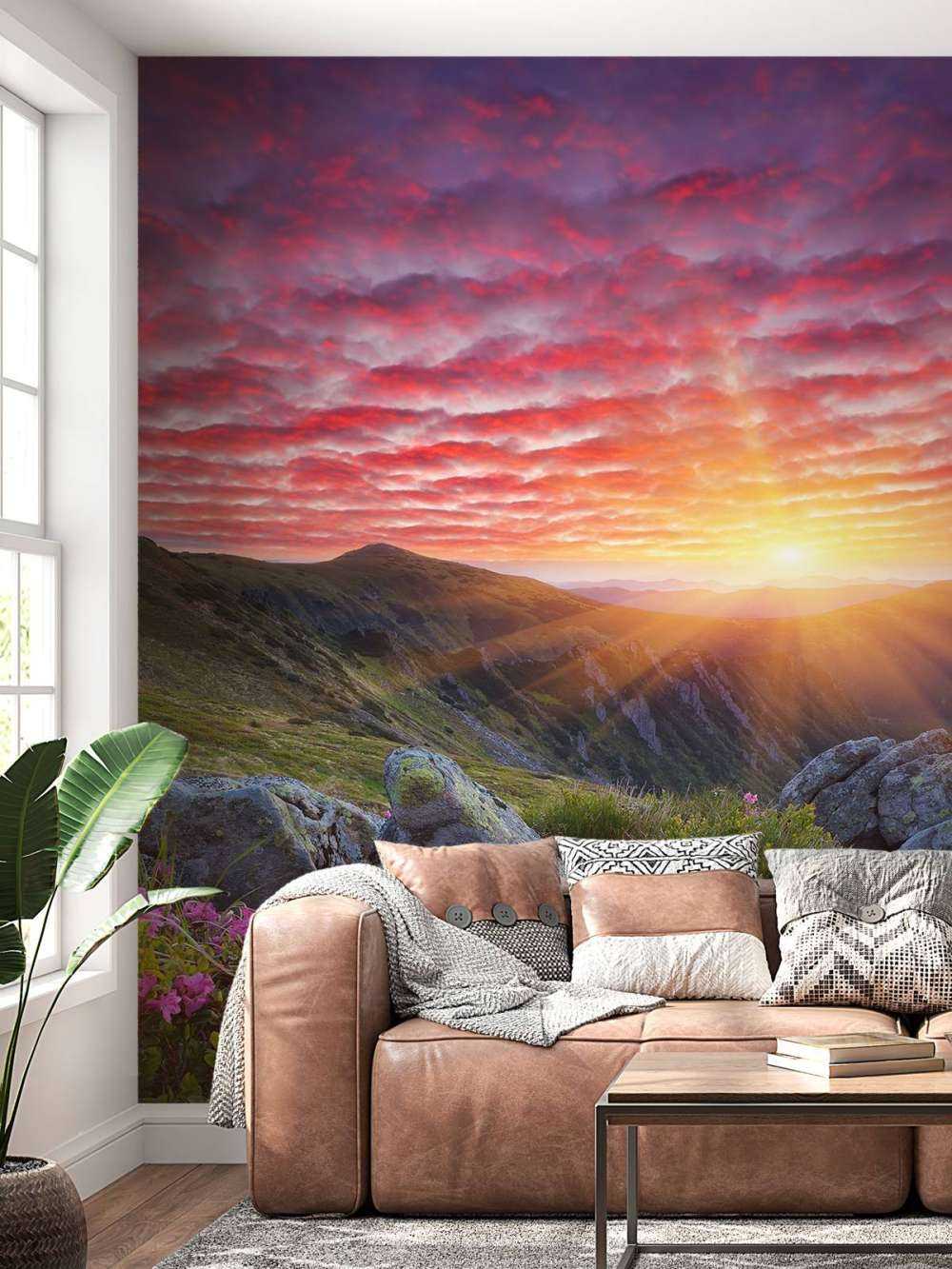Coucher de soleil pourpre