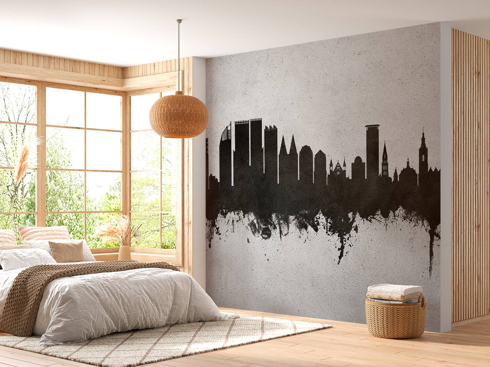 Aquarelle skyline, La Haye