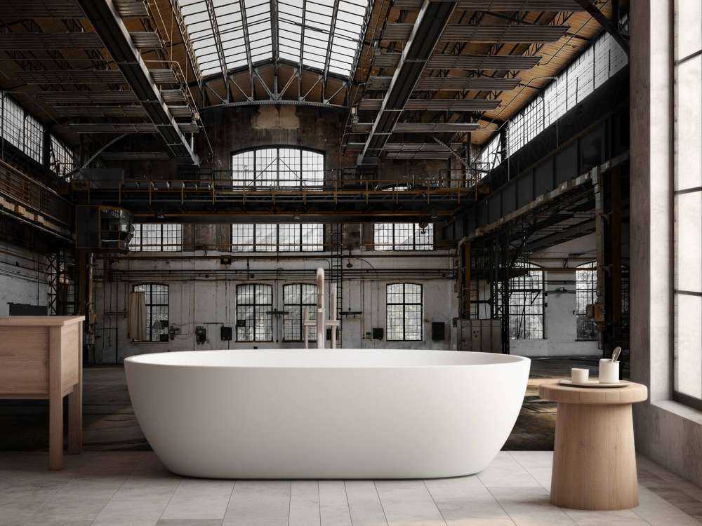 Hall industriel abandonné