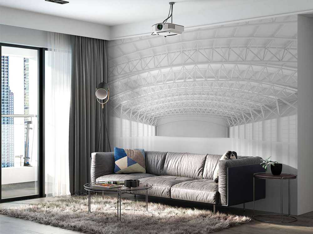 Entrepôt blanc vide