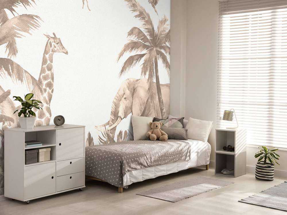 Divers animaux de la jungle en taupe