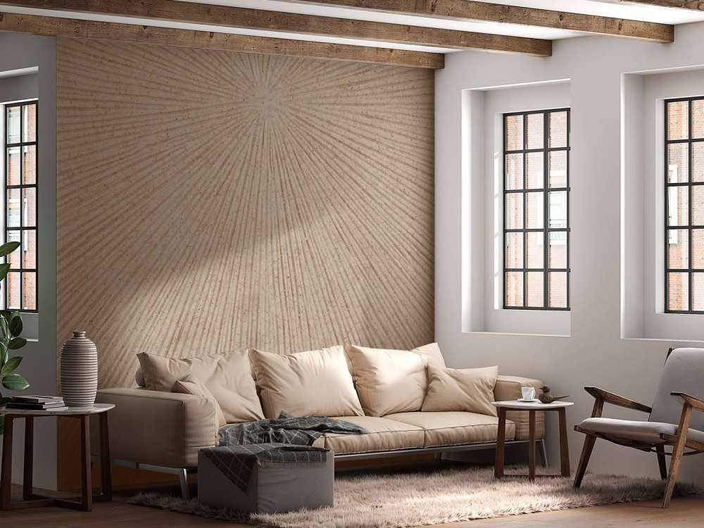 Structure avec des lignes en brun beige