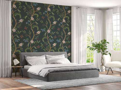 Motif de fleurs épanouies