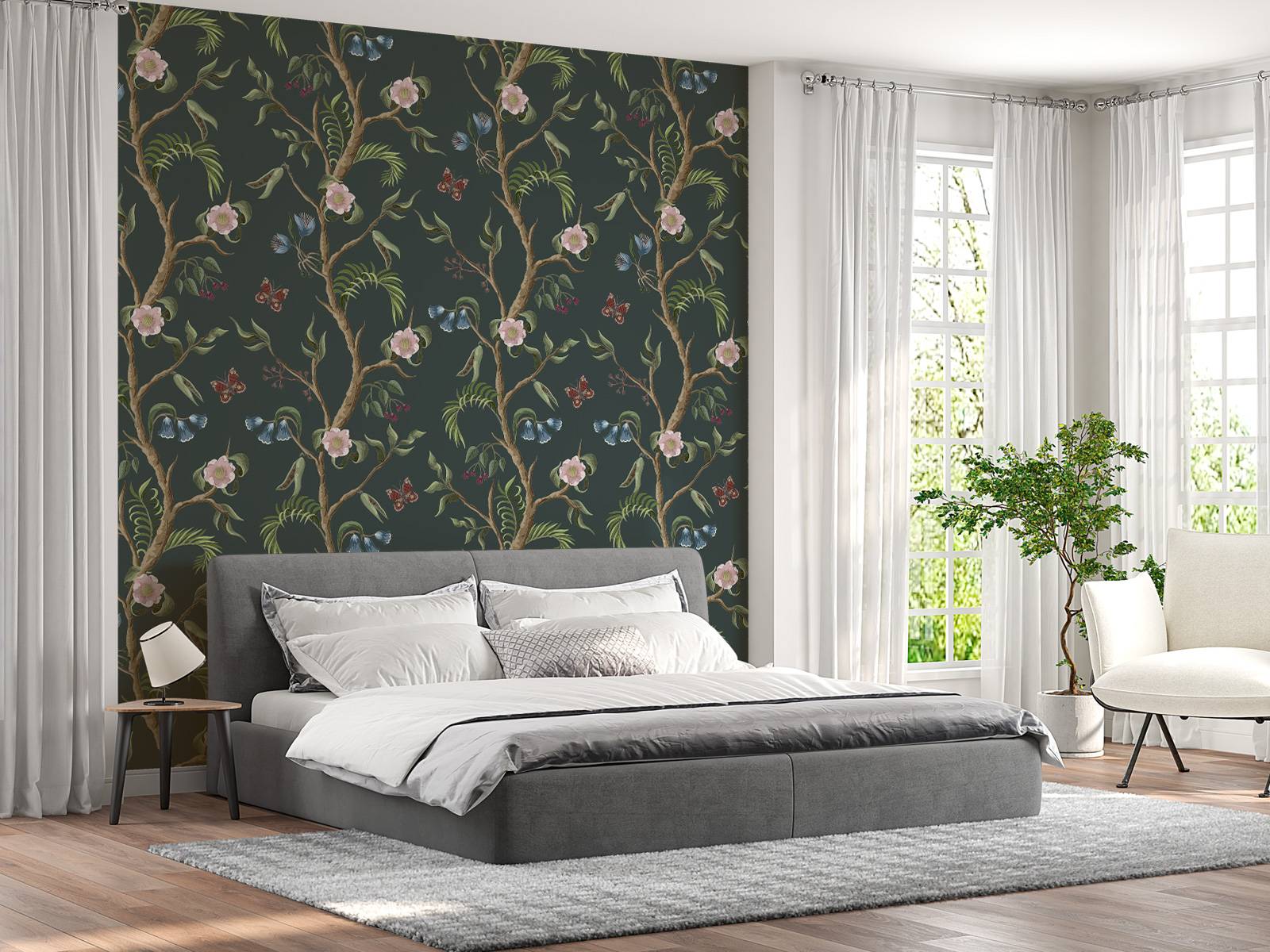 Motif de fleurs épanouies