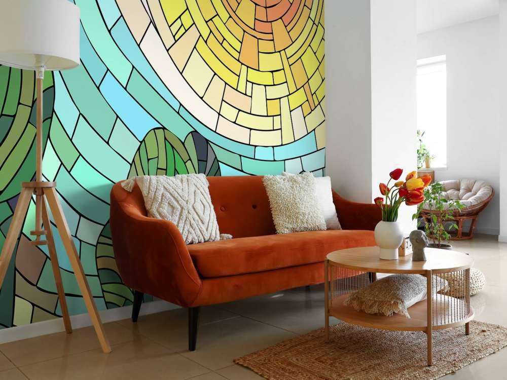 Soleil rouge près des arbres