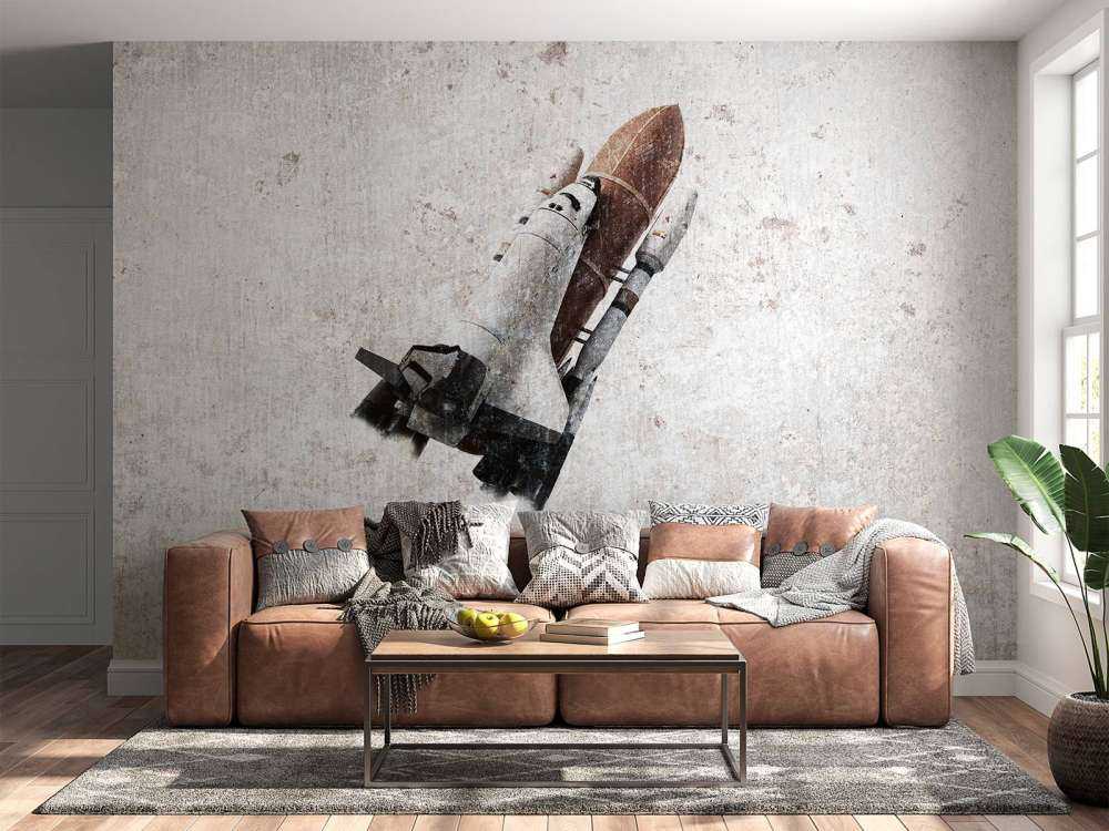 Spaceshuttle sur du béton