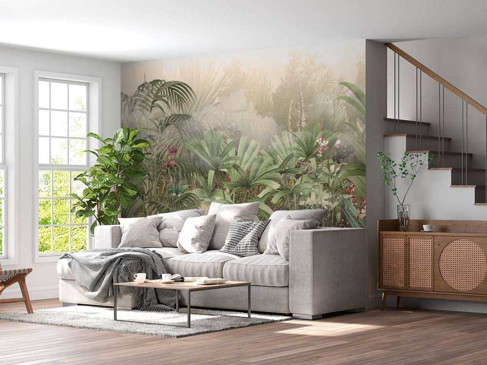 Matin dans le Jardin Tropical Vert