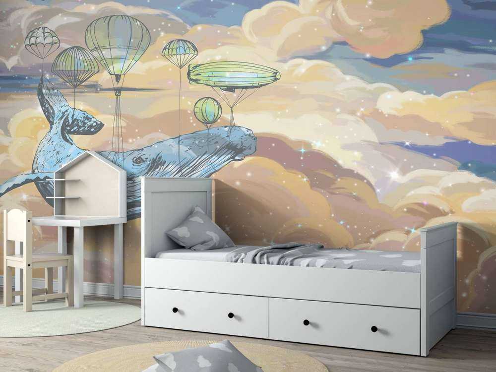 Baleine avec ses montgolfières