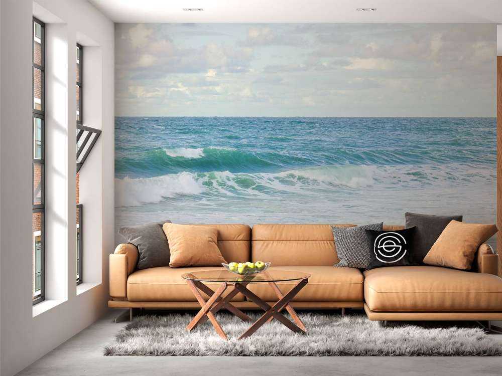 Mer avec hautes vagues
