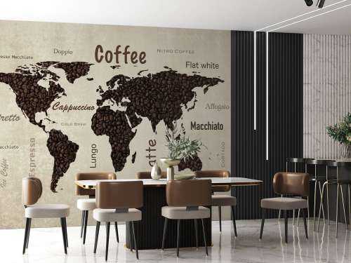 Carte du monde du café