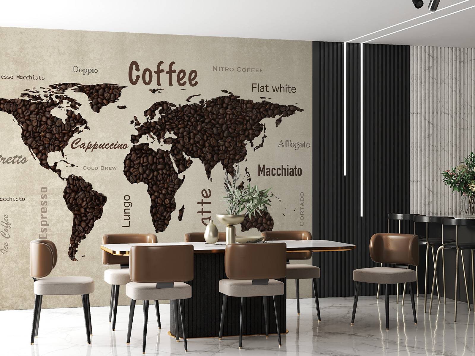 Carte du monde du café